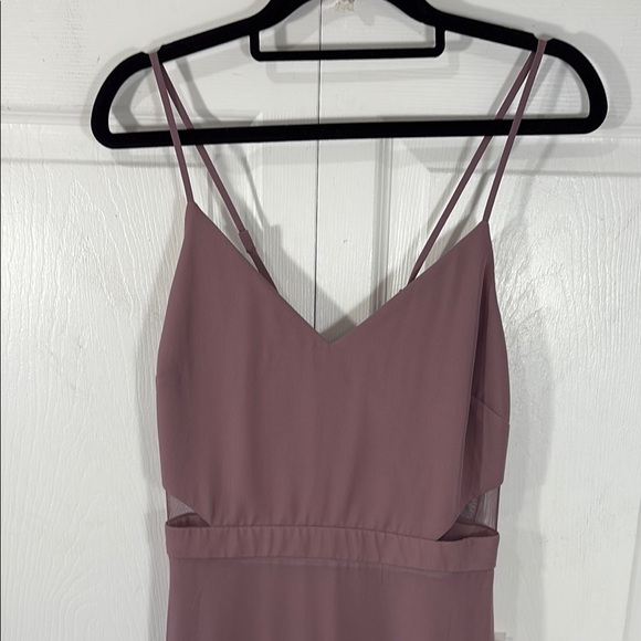 Birdy Greylin  Sleeveless Spaghetti Strap mauve Gown - Picture 2 of 11